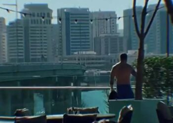 O empresário Thiago Brennand em hotel de luxo, em Dubai