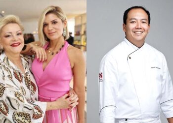 Lilian e Juliana Santos, do Dona Santa; e o Chef André Saburo