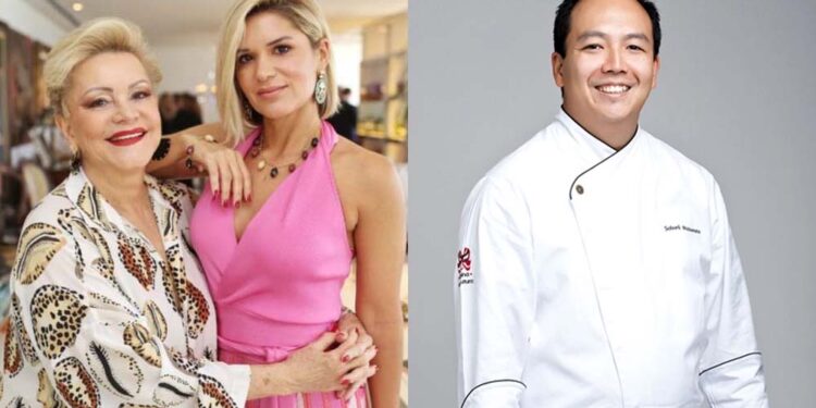 Lilian e Juliana Santos, do Dona Santa; e o Chef André Saburo