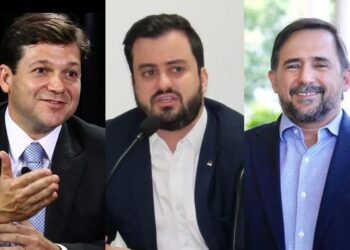 Geraldo Julio, Guilherme Rocha e Alexandre Gabriel (da esq. para dir.)
