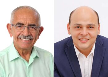 O prefeito Yves Ribeiro (esq.) e o secretário Vinicius Campos (dir.)