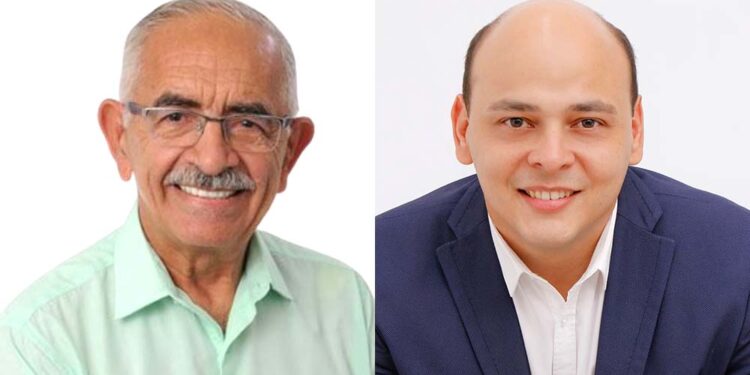 O prefeito Yves Ribeiro (esq.) e o secretário Vinicius Campos (dir.)