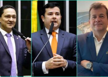 Os deputados André Ferreira, Dudu da Fonte e Waldemar Oliveira.