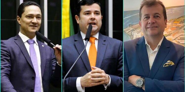 Os deputados André Ferreira, Dudu da Fonte e Waldemar Oliveira.