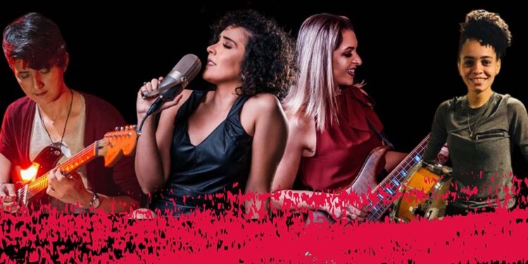 Clave de Fá faz show com sua formação composta apenas de mulheres