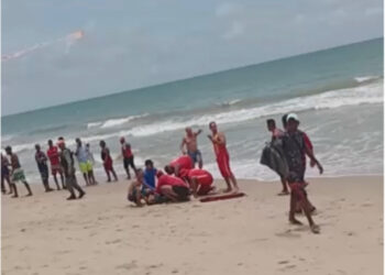 Adolescente atacado por tubarão na igrejinha, em Piedade