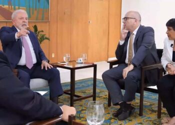 Lula em entrevista ao Brasil 247, no Palácio do Planalto