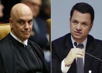 Ministro Alexandre de Moraes e o ex-ministro da Justiça Anderson Torres