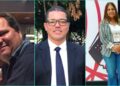 Da esq. para a dir.: Milton Luna, Ailton Junior e a Véia.