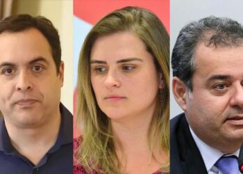 Paulo Câmara, Marília Arraes e Danilo Cabral (Da esq. para dir.)