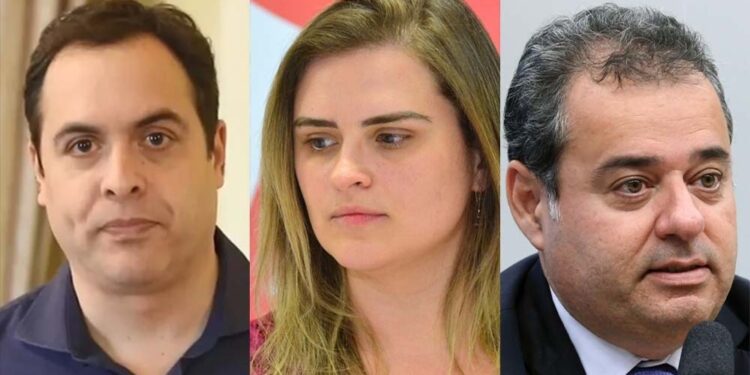 Paulo Câmara, Marília Arraes e Danilo Cabral (Da esq. para dir.)