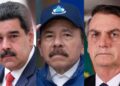 Nicolás Maduro, Daniel Ortega e Jair Bolsonaro