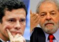 Sérgio Moro (esq), e Lula (dir.)