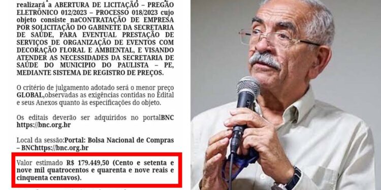 Licitação para compra de flores é de R$ 179,449,50