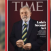 Edição da revista Time de maio de 2022 com o ex-presidente Lula na capa.