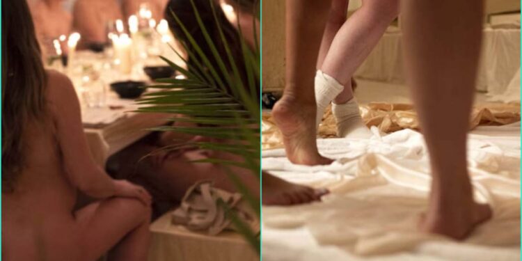 Mulheres pagam R$ 445 por jantar com nudez obrigatória.