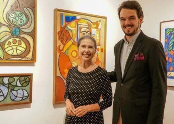 Lourdes Brennand e Ricardo Bandeira de Melo na Galeria Brasilis