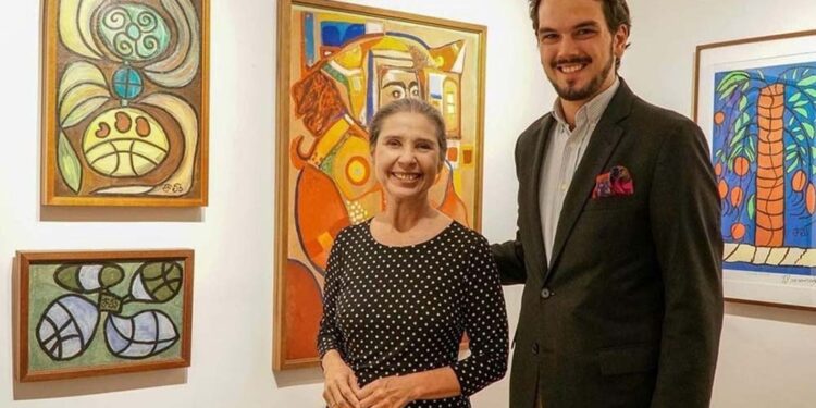 Lourdes Brennand e Ricardo Bandeira de Melo na Galeria Brasilis