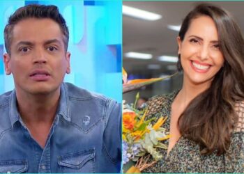 O jornalista Leo Dias e a Diretora de Redação, Lilian Tahan