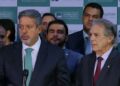 O presidente da Câmara, Arthur Lira (PP) e o presidente do UB, Luciano Bivar