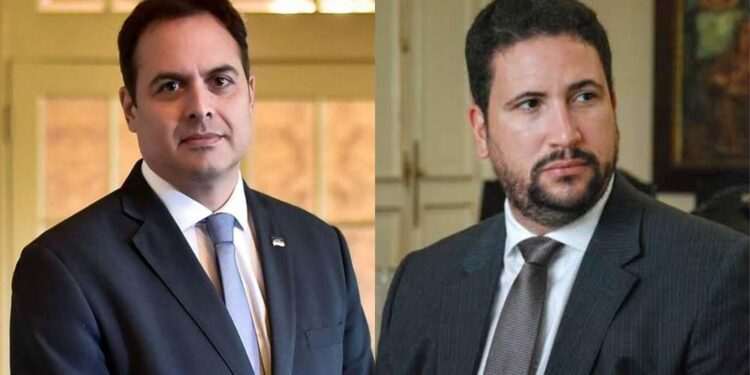 Ex-governador Paulo Câmara e ex-secretário de imprensa, Eduardo Machado