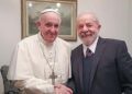 Encontro de Lula e papa Francisco em fevereiro de 2020