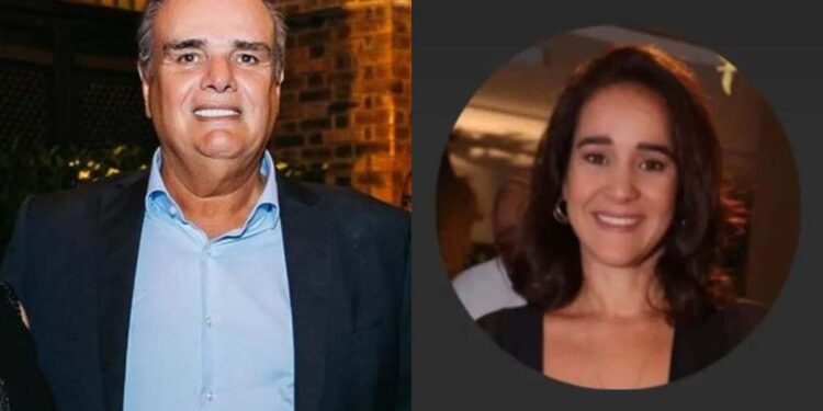 Empresário André Maranhão (esq.) e Xuxa Monte (dir.)