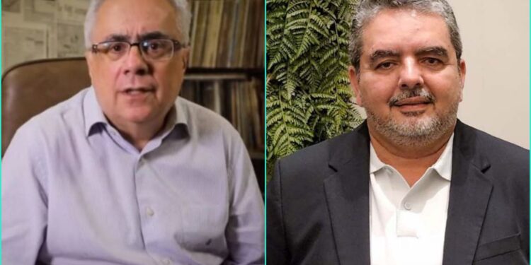 Os jornalistas Luis Nassif e Ricardo Antunes.