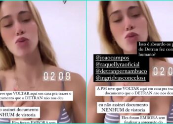 Influencer relata experiência perturbadora com o Detran de Pernambuco e pede explicações.
