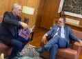Marcelo Mesquita com o ex-presidente do STJ, Humberto Martins