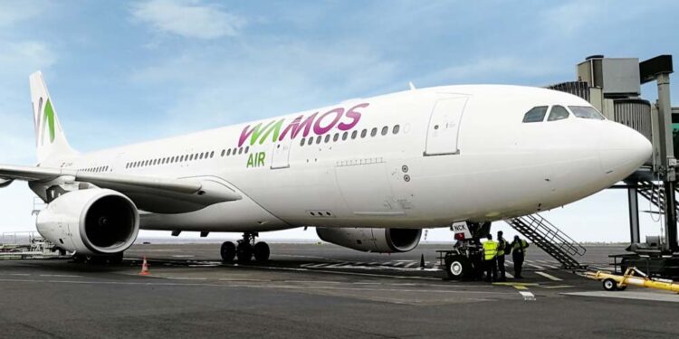 Aeronave da companhia espanhola Wamos Air