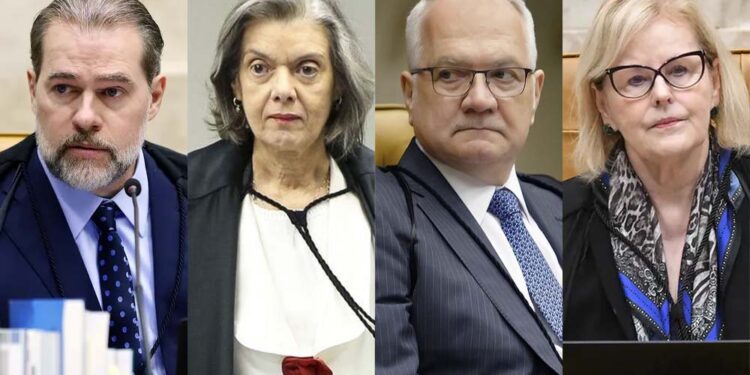 Dias Toffoli, Cármen Lúcia, Edson Fachin e Rosa Weber