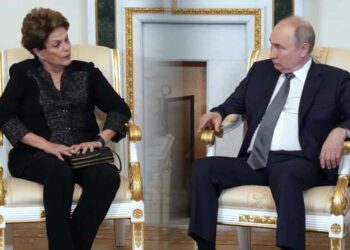 Dilma Rousseff e Vladimir Putin, durante encontro.
