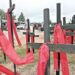 Cruzes simbolizam mortes em conflitos no campo