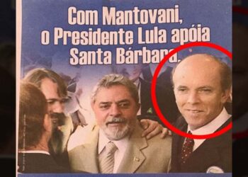 Roberto Mantovani em campanha ao lado de Lula
