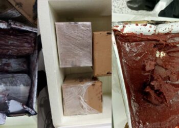 Passageira embarcou em Manaus com uma criança de colo e levava a droga em bagagem despachada