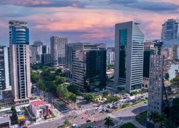 A região da Faria Lima, em São Paulo, centro comercial que atrai os mais endinheirados do país