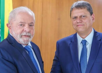 O Presidente Lula e o Governador de São Paulo, Tarcísio de Freitas