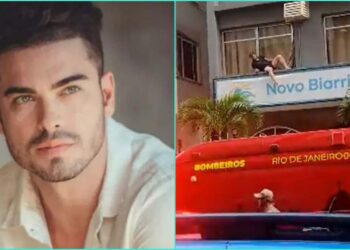 Corpo de Bombeiros socorre Sidney Sampaio após queda em hotel de Copacabana;