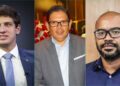 João Campos (esq), Ennio Benning (centro) e Gilberto dos Prazeres (dir).