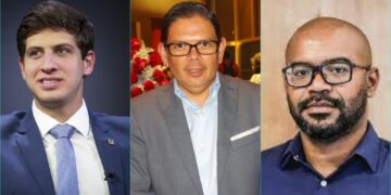 João Campos (esq), Ennio Benning (centro) e Gilberto dos Prazeres (dir).