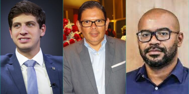 João Campos (esq), Ennio Benning (centro) e Gilberto dos Prazeres (dir).