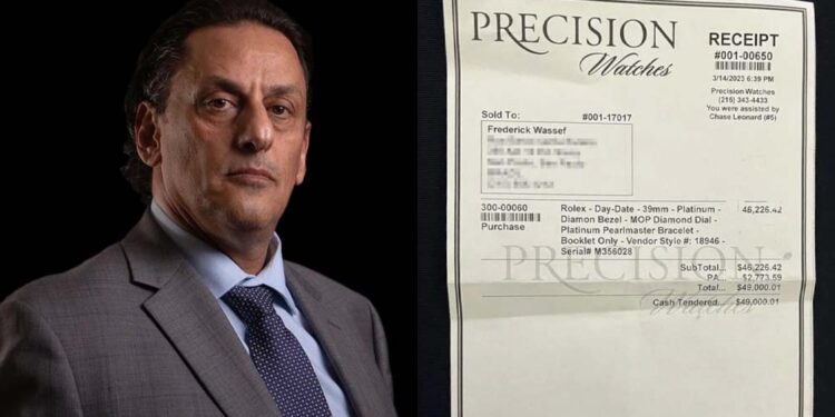 Wassef confirma viagem aos EUA para comprar Rolex e devolver à União