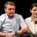 Bolsonaro ao lado de sua esposa, Michelle