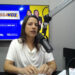 Raquel Lyra durante entrevista a rádio Grande Rio FM.