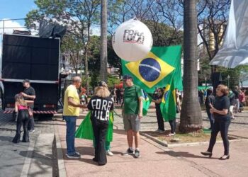 Protesto na praça da Liberdade, em 7/09/2023 | Foto: Videopress Produtora