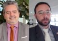 Jornalista Ricardo Antunes (esq.) e Múcio Aguiar (dir.)