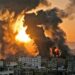 Movimento islâmico diz ter disparado mais de 5 mil foguetes. Em reação, caças bombardeiam alvos na Faixa de Gaza. Foto: Youssef Massoud/AFP