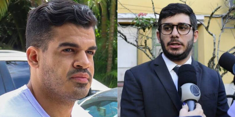 O filho caçula, Daniel Paes e o promotor de justiça, Leandro Guedes