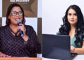 A secretária da mulher, Ester Gomes (esq) e a Jornalista, Renata Gondim